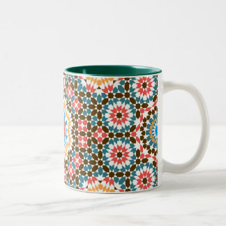 Moroccan style pattern Two-Tone coffee mug