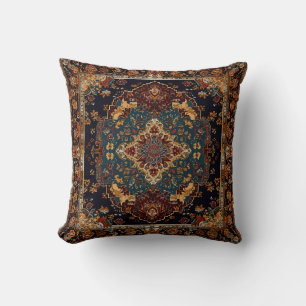 Moroccan Style Red Blue Cushion