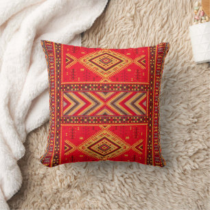 Moroccan Sunrise: Geometric Boho Elegance Cushion