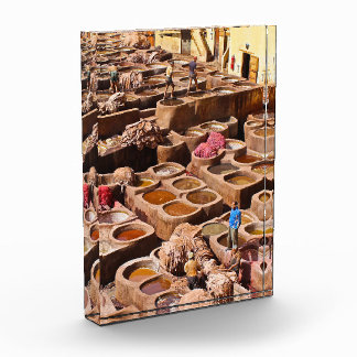 Moroccan tanneries photo block