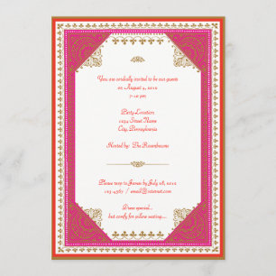 Moroccan themed party invitation