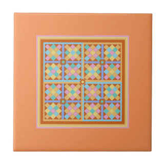Moroccan tile blocks in square formation