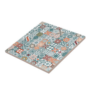 Moroccan tile - blue and brown