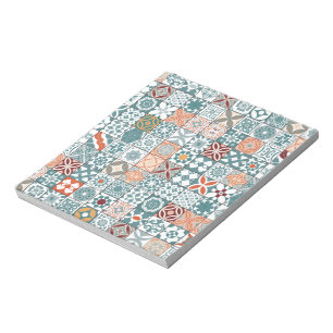 Moroccan tile - blue and brown notepad