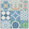 Moroccan tile - blue and red