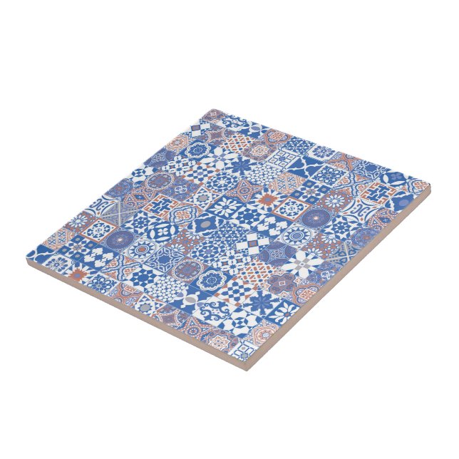 Moroccan tile blue,brown (Side)