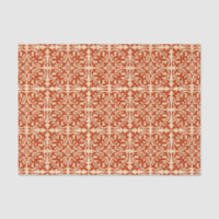 Moroccan tile - coral orange and peach