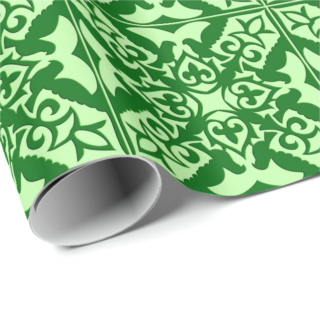 Moroccan tile - dark pine green wrapping paper (Roll Corner)
