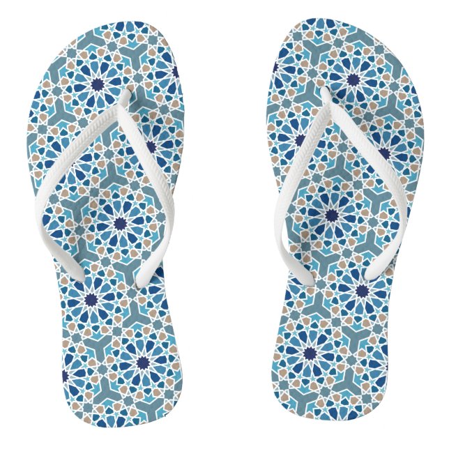 Moroccan tile designs flip flops (Footbed)