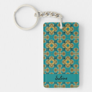 Moroccan Tile Inspired Acrylic Keychain
