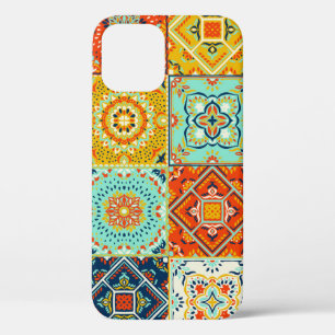Moroccan tile mosaic illustration pattern iPhone 12 case