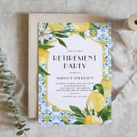 Moroccan Tile Pattern and Lemon Retirement Party