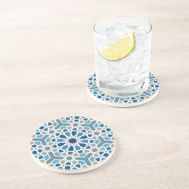 Moroccan Tile Pattern Coaster (Side)