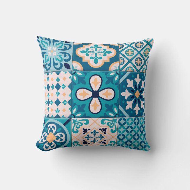 Moroccan Tile Pattern Cushion (Front)