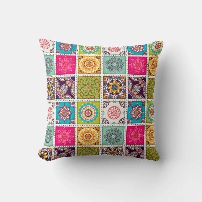 Moroccan Tile Pattern Cushion (Front)