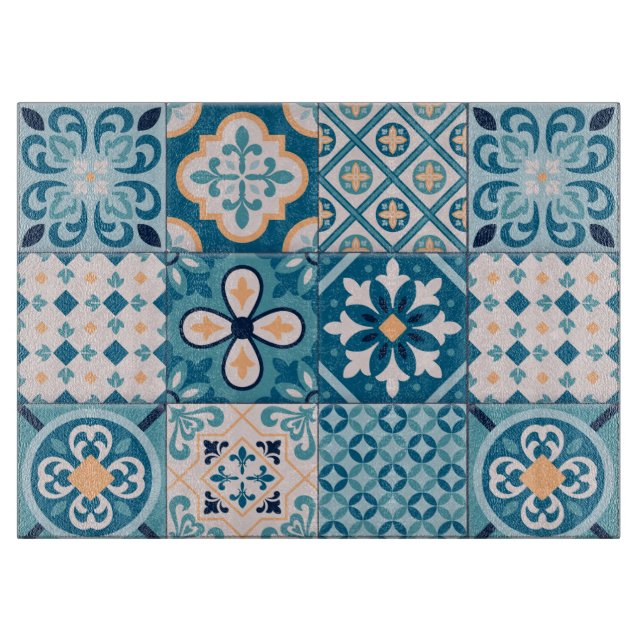 Moroccan Tile Pattern Cutting Board (Front)