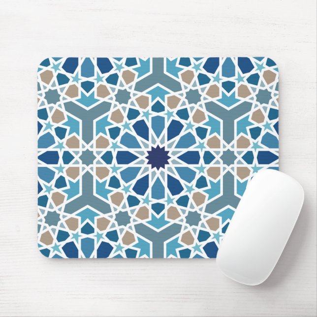 Moroccan Tile Pattern Mouse Mat (With Mouse)