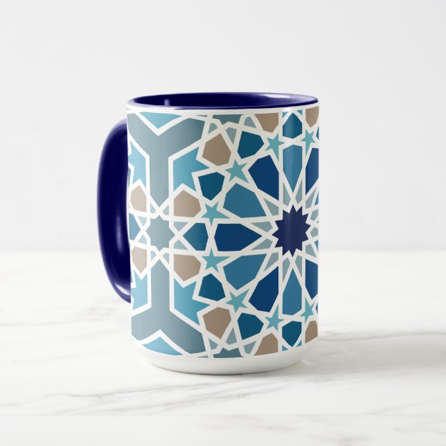 Moroccan Tile Pattern Mug (Front Left)
