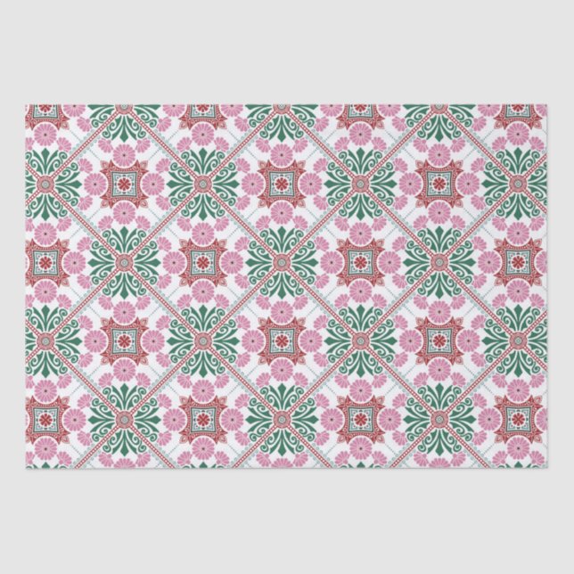 Moroccan Tile Pattern  Tissue Paper (Front)