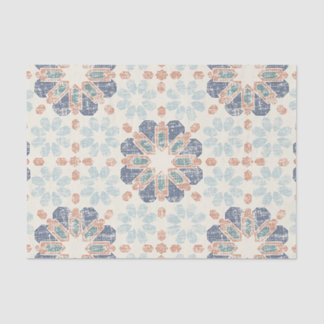 Moroccan Tile - Periwinkle Tissue Paper (Front)