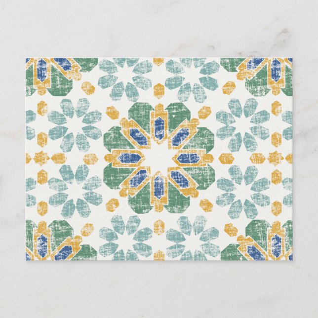 Moroccan Tile - Pond Postcard (Front)