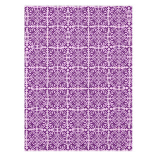 Moroccan tile - purple and orchid tablecloth