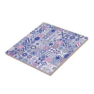 Moroccan tile - purple and pink