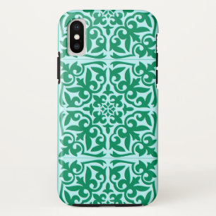Moroccan tile - turquoise and aqua iPhone XS case
