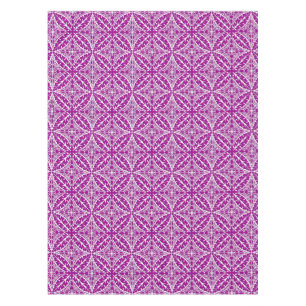 Moroccan tiles - amethyst purple and white tablecloth