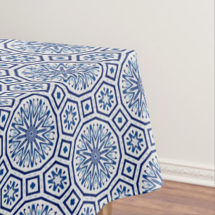 Moroccan tiles,blue tile,All-Over Print Tablecloth