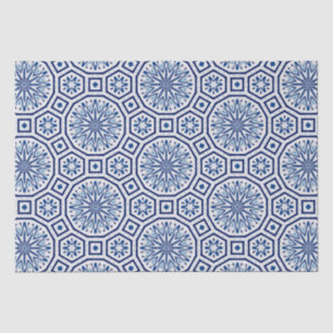 Moroccan tiles,blue tile,All-Over Print Tissue Paper