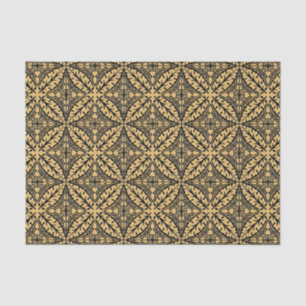 Moroccan tiles - camel tan and black tissue paper