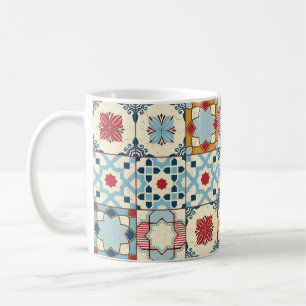 Moroccan tiles, colorful seamless pattern. coffee mug