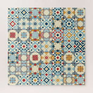 Moroccan tiles, colorful seamless pattern. jigsaw puzzle