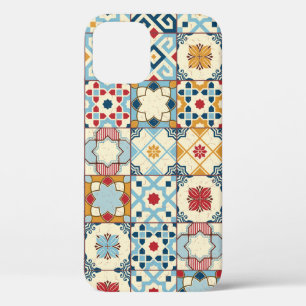 Moroccan tiles, colourful seamless pattern. iPhone 12 case