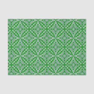 Moroccan tiles - emerald green and white tissue paper