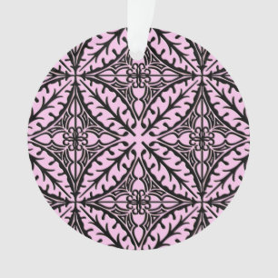 Moroccan tiles - ice pink and black ornament