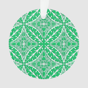 Moroccan tiles - jade green and white ornament