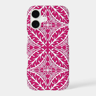 Moroccan tiles - magenta and white