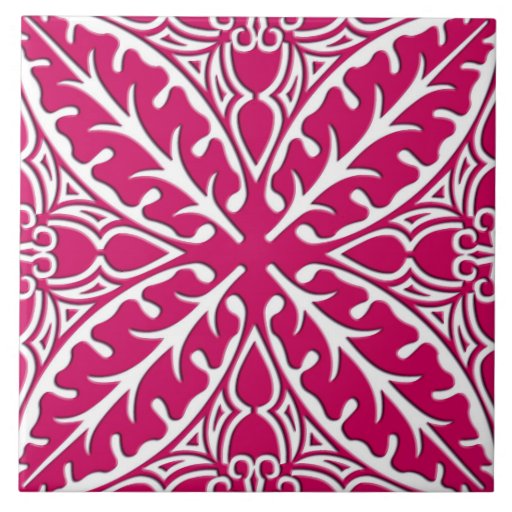 Image of Moroccan tiles - magenta and white