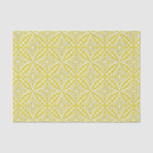 Moroccan tiles - mustard gold and white tissue paper