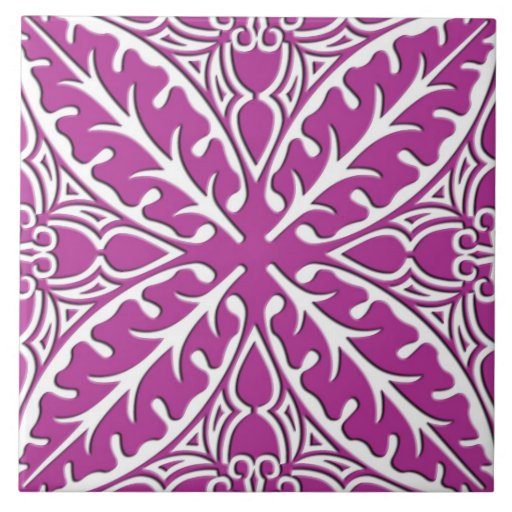 Image of Moroccan tiles - orchid and white