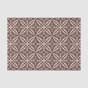 Moroccan tiles - peach pink and black tissue paper