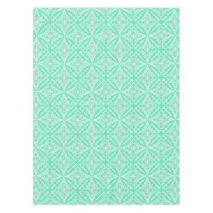 Moroccan tiles - robin's egg blue and white tablecloth