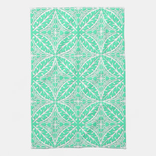 Moroccan tiles - robin's egg blue and white tea towel