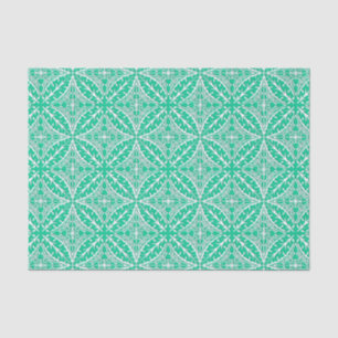 Moroccan tiles - turquoise and white tissue paper