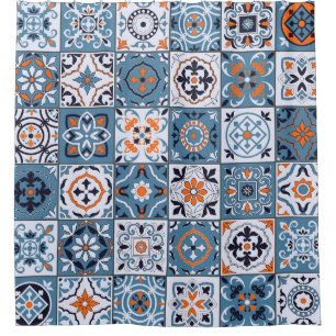 Moroccan Tiles: Vintage Seamless Elegance Shower Curtain