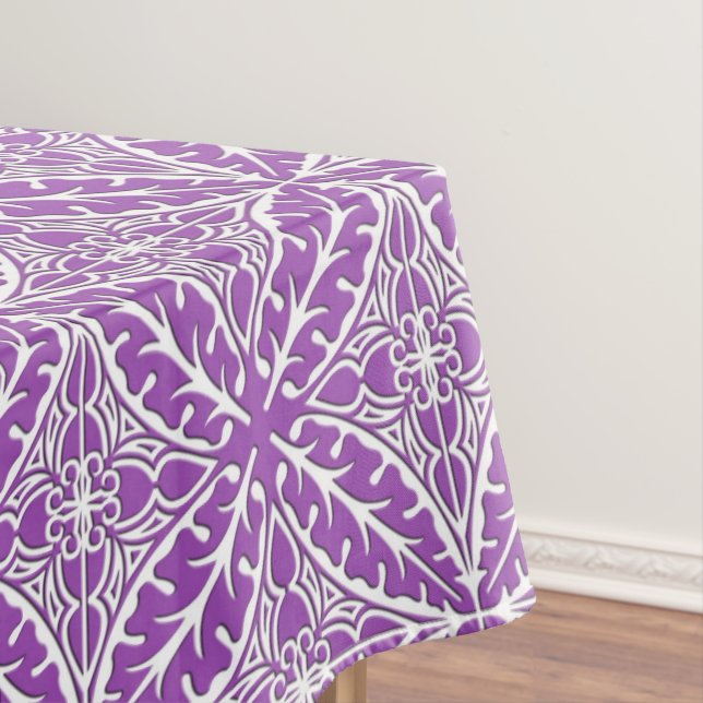Moroccan tiles - violet and white tablecloth (In Situ)