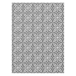 Moroccan tiles - white and black tablecloth