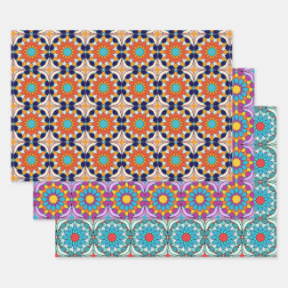 Moroccan Tiles  Wrapping Paper Sheet